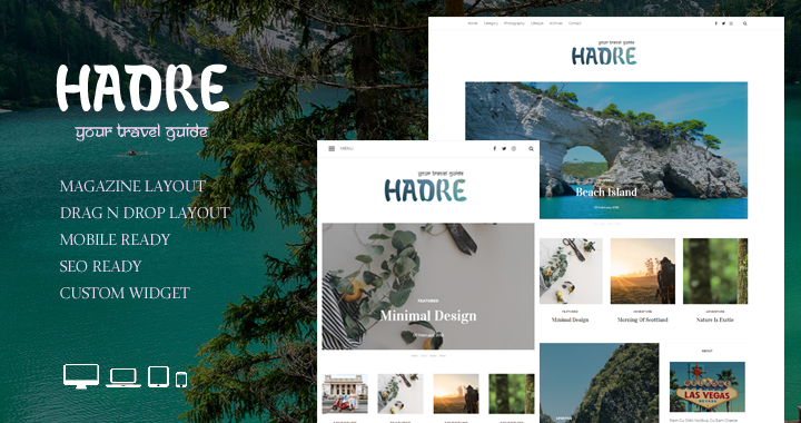 Hadre – A Travel Magazine Blogger Template