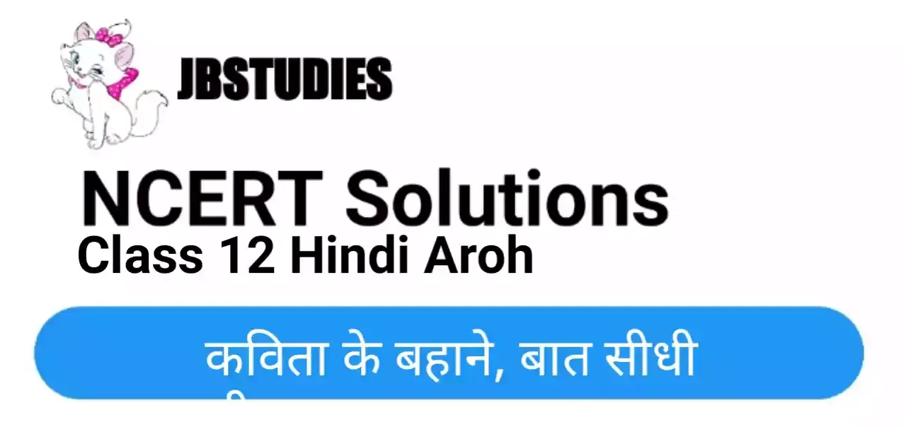 Solutions Class 12 Hindi-Aroh Chapter-3 (कविता के बहाने, बात सीधी थी पर)