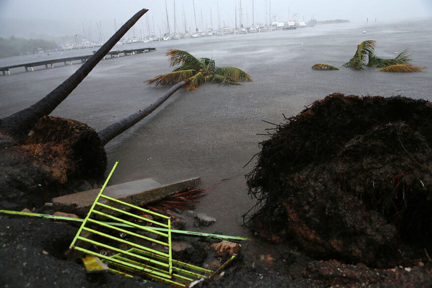 30 Shocking Pictures That Show How Catastrophic Hurricane Irma Is - Debris Is Seen During A Storm Surge Near The Puerto Chico Harbor In Fajardo, Puerto Rico