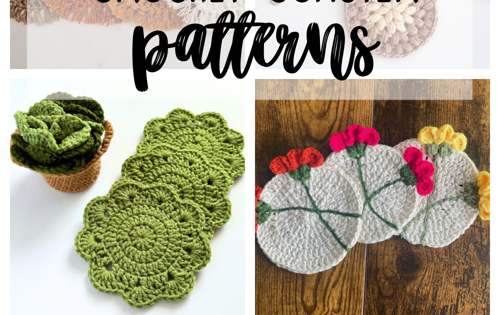 Easy Crochet Coasters - One Little Project