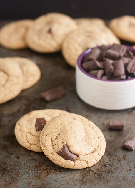 Dark Chocolate Chunk Coconut Oil Cookies