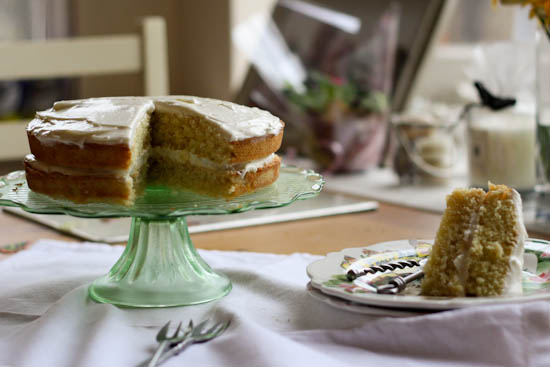 orange blossom cake with cream cheese frosting