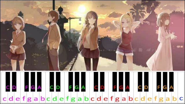 Fukashigi no Carte (Seishun Buta Yarou wa Bunny Girl Senpai no Yume wo Minai Ending Song) Piano / Keyboard Easy Letter Notes for Beginners
