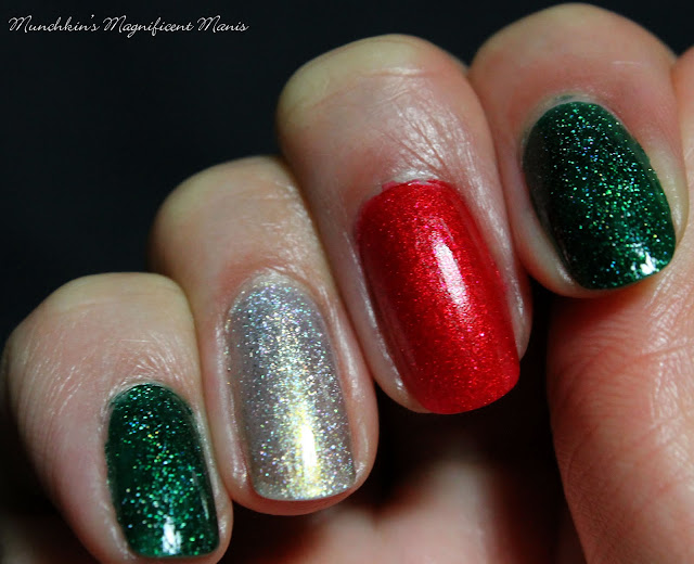 Christmas polishes- Zoya Amal, Merida and Alicia 