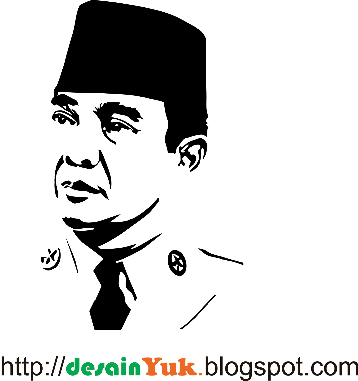 Download Vector Presiden Soekarno Tutorial Desain