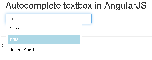 auto implement textbox using angular in mvc5