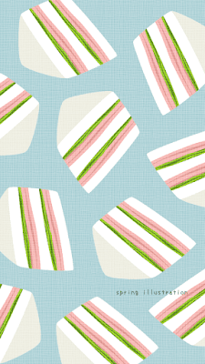 【ハムサンド】パンのおしゃれでシンプルかわいいイラストスマホ壁紙/ホーム画面/ロック画面