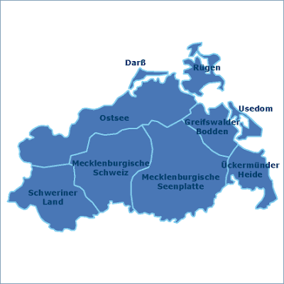 Mecklenburg Vorpommern Map Federal States of Germany