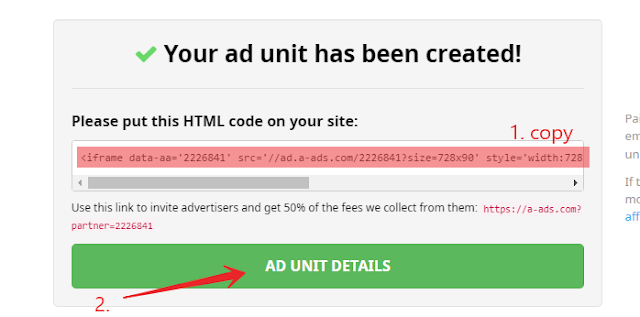 Cara Pasang Iklan A-ads di Blogspot Paling Easy