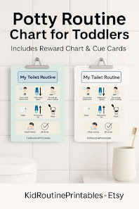 Two Potty Training Chart Designs – Soft Modern and Bright Toddler-Friendly Colors