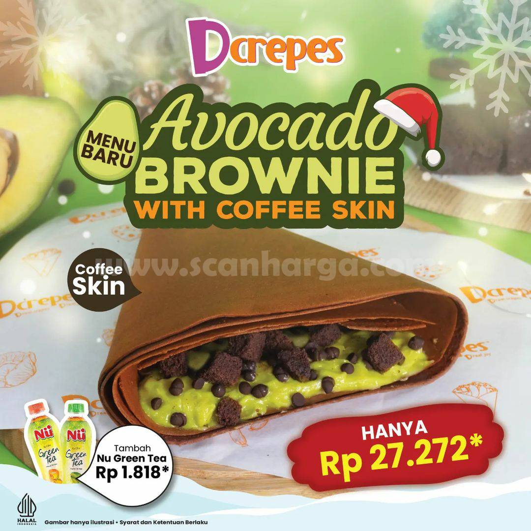 DCREPES Avocado Brownie With Coffee ! Menu Baru Harga hanya Rp. 27Ribu-an