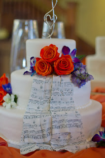 music theme wedding cake