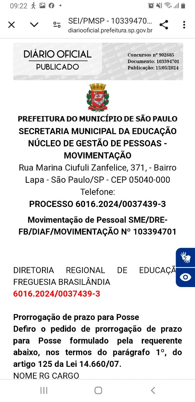 Concurso professor: prorrogação de prazo para Posse e decisão judicial