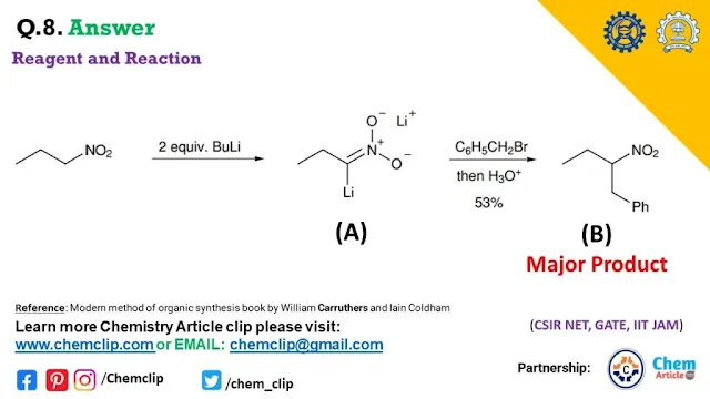 This is the The answer to Reagent and reaction mechanism question no.8. Reagent BuLi with Nitroalkanes.
