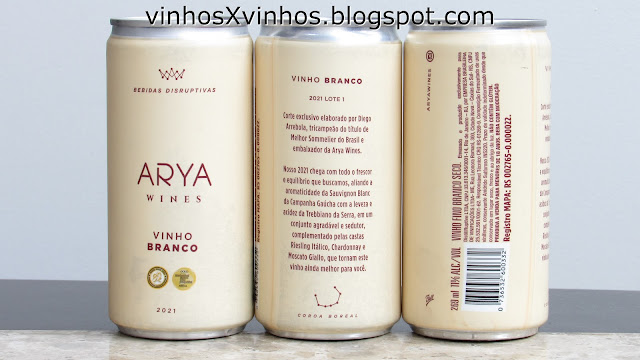 vinho na lata Arya