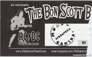 entrada de concierto de the bon scott band