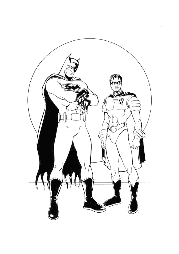 Batman And Robin Coloring Pages 1