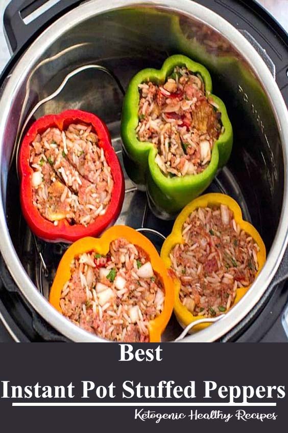 Find out how to make the Best Instant Pot Stuffed Peppers with my perfect cooked rice trick and a delicious blend of ground beef and seasonings.