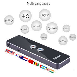 Translator Aibecy Smart Language Translator Real-time Multi Speech/Text Translation Device with APP for Business Travel Shopping English Chinese French Spanish Japanese Arabic