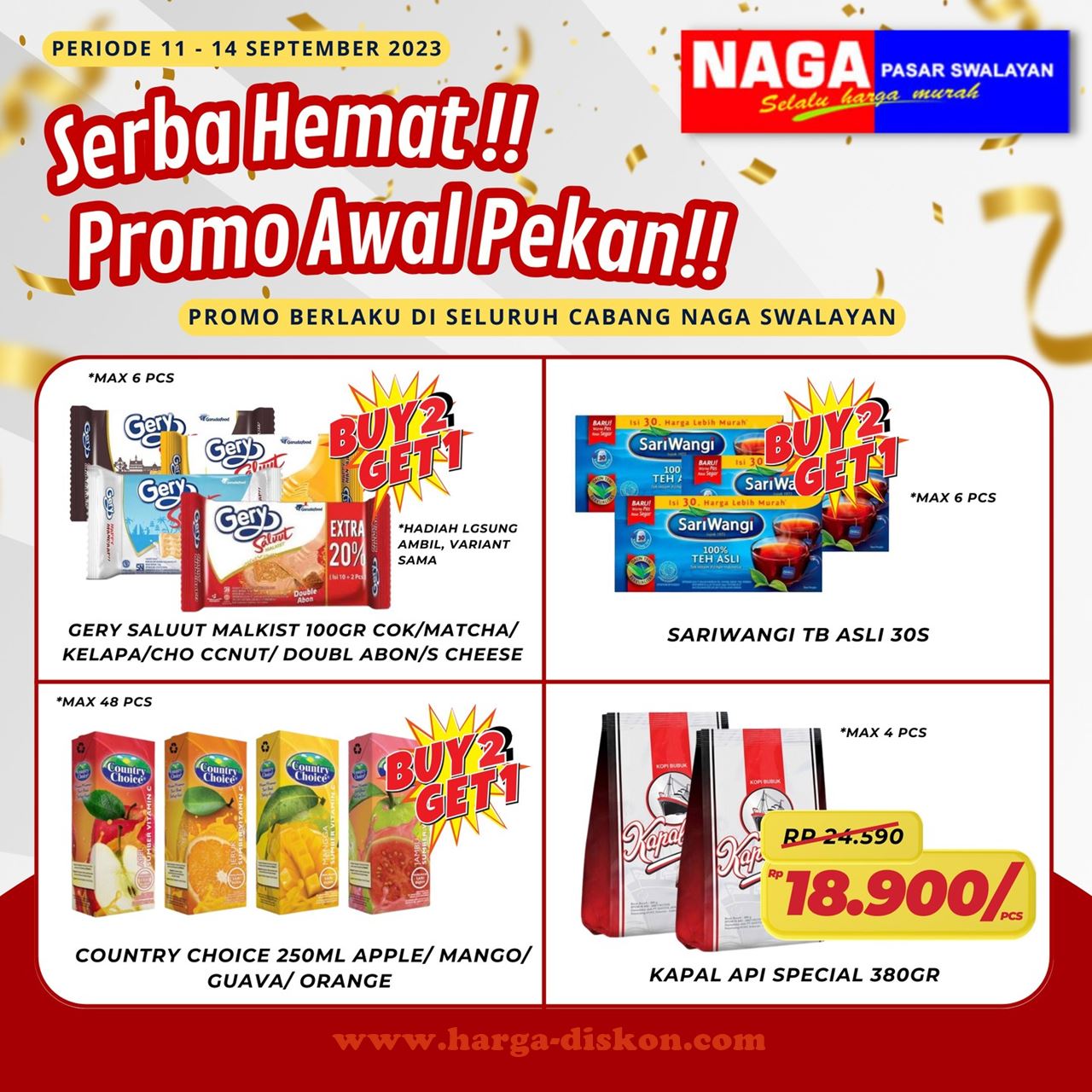 Katalog Promo NAGA Swalayan Awal Pekan 11 - 14 September 2023