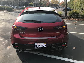Rear view of 2020 Mazda3 Hatchback AWD