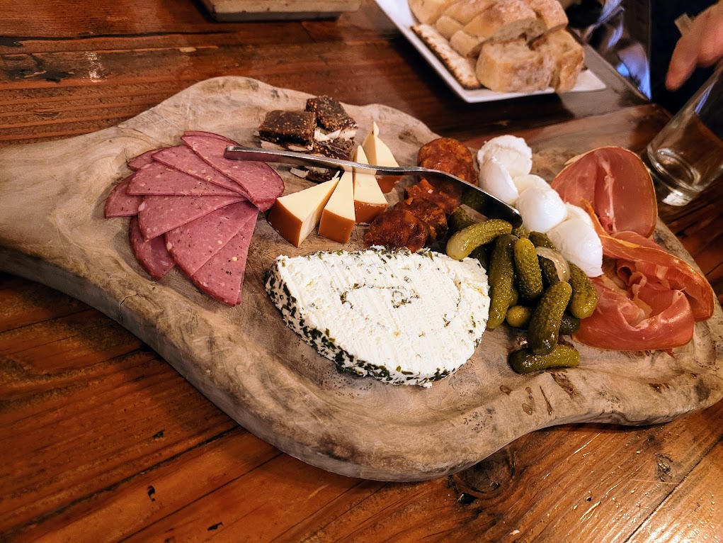 Charcuterie board at Prost, Frankenmuth