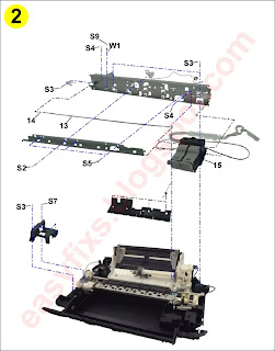 Whole replace the waste ink absorber on Canon MP230, MP240, MP250, MP260, MP270, MP280, MP480, MP490 Series