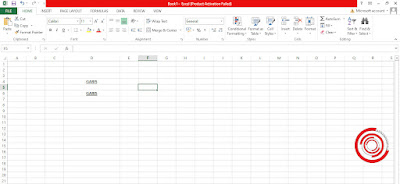 Hasil Underline dan Double Underline di Microsoft Excel