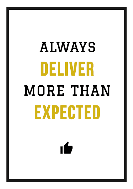 Always Deliver More Than Expected (Motivation Poster, Office Poster -A4)
