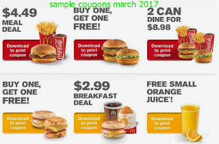 Mcdonalds coupons for march 2017