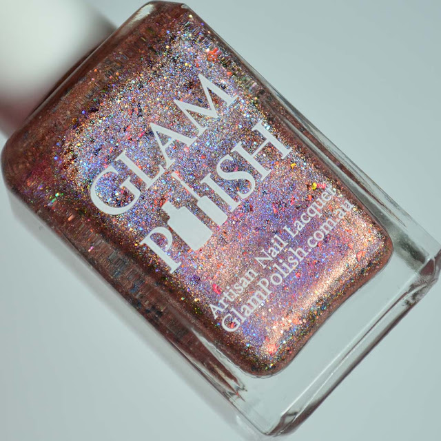 burnt orange holographic nail polish