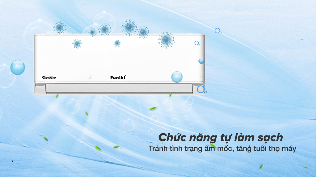 Máy lạnh Funiki Inverter 1.5 HP HSIC12TMU - Chức năng tự làm sạch