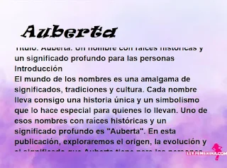 significado del nombre Auberta