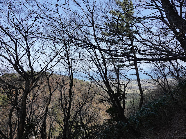 孝霊山　中腹の急な坂道