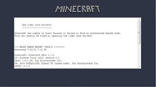 حل مشكلة كرت الشاشة ماين كرافت شرح بالصور - Fix Minecraft Video Card Error