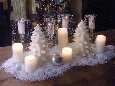 Use candles as your centerpieces that sit on mirror plates