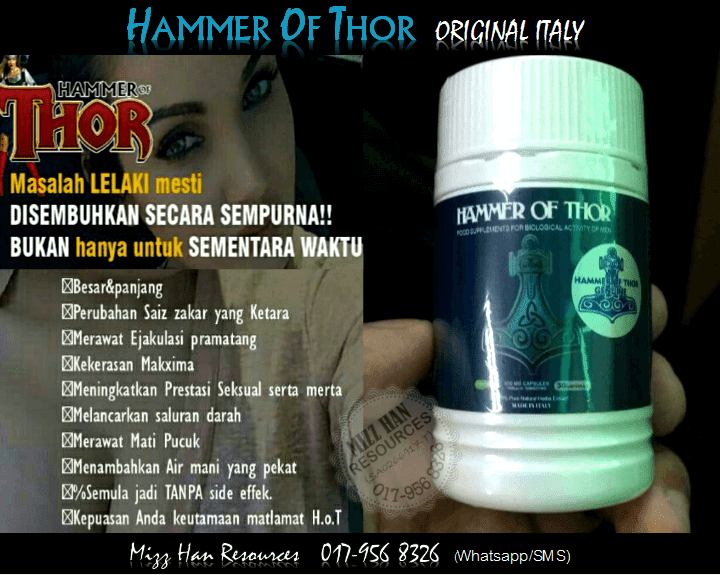 HAMMER OF THOR ORIGINAL ITALY  MHR Stokis Produk Kecantikan