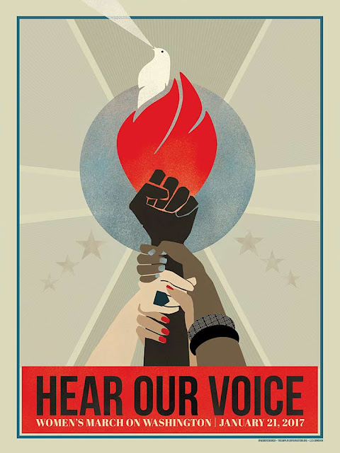 Hear our voice protest poster for women's march