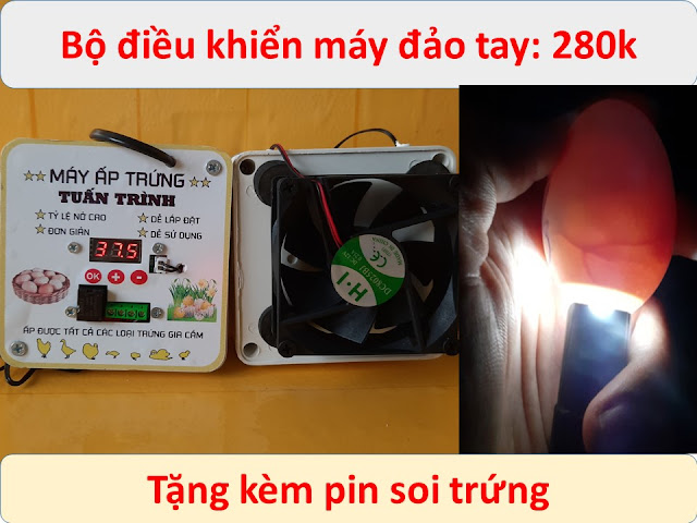 bộ máy ấp trứng mini đảo tay