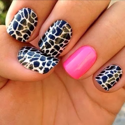Zebra and Cheetah Nail Designs