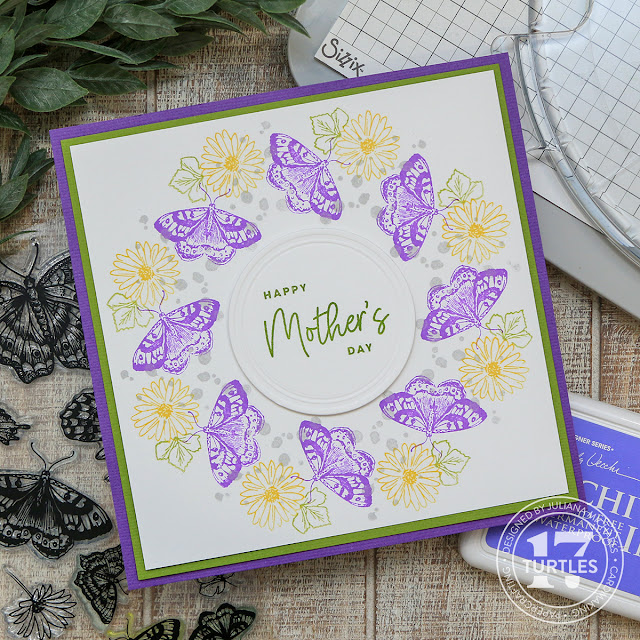 Happy Mother's Day Card by Juliana Michaels featuring Sizzix Stamp and Spin Tool