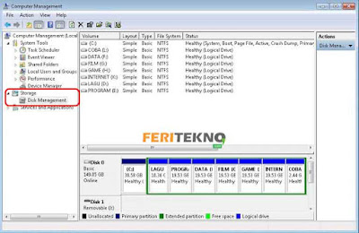  membagi atau memisahkan penyimpanan yang ada di explorer atau istilahnya data komputer Cara Membagi Partisi Harddisk (Local Disk C, D, E dan Sebagainya)