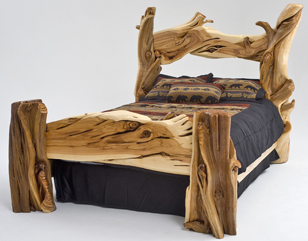 Juniper Log Bed Rustic Furniture