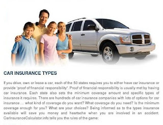 Compare Car Insurance Quotes: car insurance types