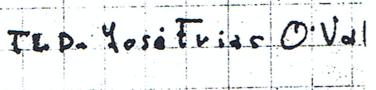 Firma del texto del Tte. Frias O´Valle