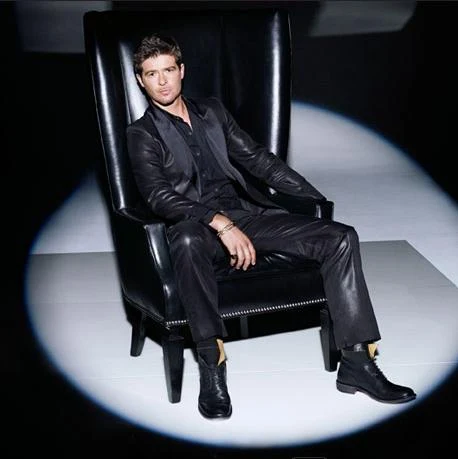 Robin Thicke Wearing Stylish Black Leather suit Curated by Oregonleatherboy