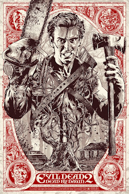 Evil Dead 2 Dead by Dawn Movie Poster Screen Print by Anthony Petrie x Grey Matter Art