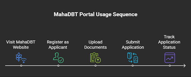 Graphic flowchart showing steps from registration to subsidy disbursal