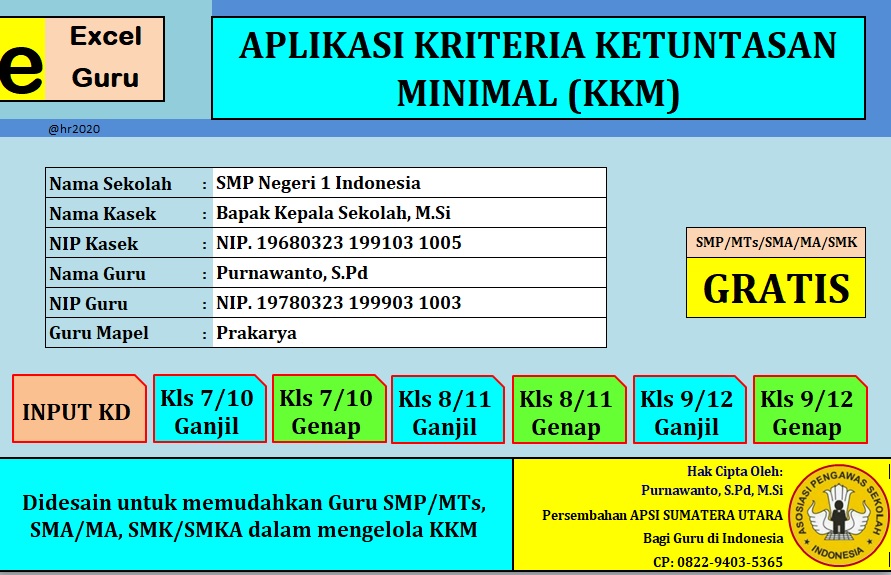 Aplikasi Perhitungan KKM ~ Blog Pengawas Sekolah Purnawanto