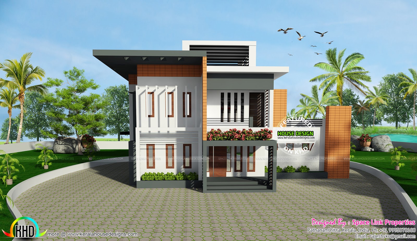 2717 square feet contemporary style  home  Kerala home  